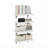 Furinno Tanna Wall Mounted Floating Display Shelves, White Texture, Set of 4-2012934353