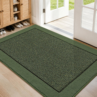 Tapis de porte d'intérieur, tapis de porte anti-salissures antidérapants lavables, tapis de bienvenue résistant à la saleté, tapis de sol à profil bas pour la porte arrière et le vestibule