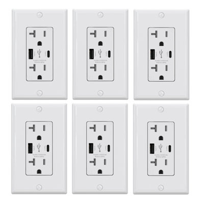 20 Tamper Resistant Outlet with USB Port