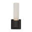 Kelly Wearstler Volver 1-light Medium Single Sconce in Bronze with Clear Etched Glass shade-768992683-768992681