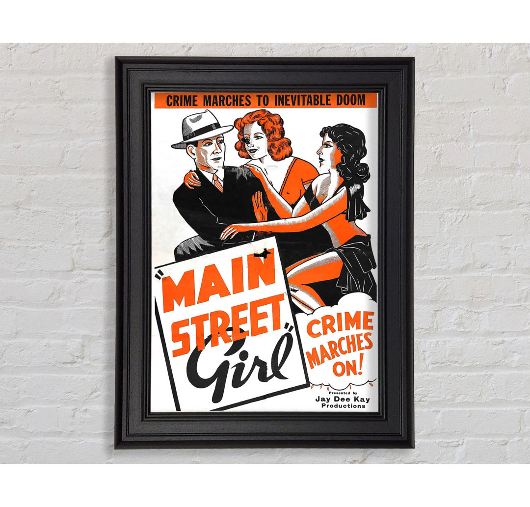 Main Street Girl Poster 2 Gerahmter Druck