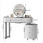 Modern Minimalist Dressing Table with Mirror and Side Cabinet Makeup table, Easy Assembly Vanity
