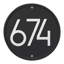 Round Modern Personalized 1-Line Wall Address Plaque-207286685-207286683