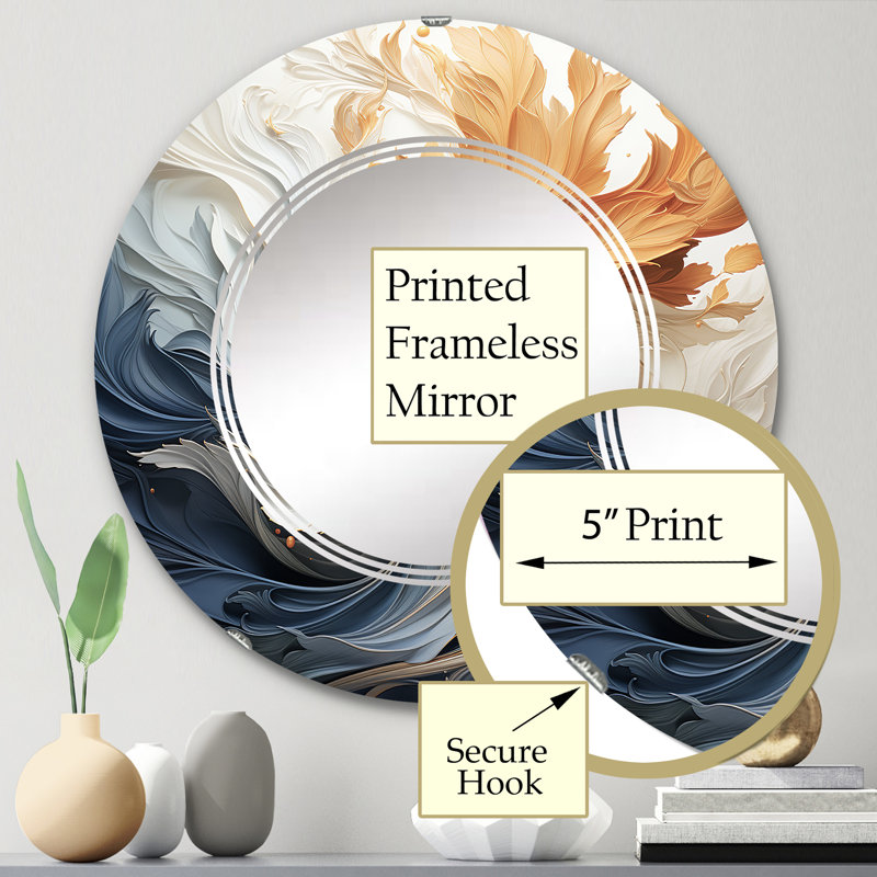 Renaday - Modern Wall Mirror Round, 24 po x 24 po