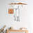 31.5" Mountain-Shaped Walnut Wall Coat Rack with 8 Brass Hooks, Modern Entryway Organizer-2030239440