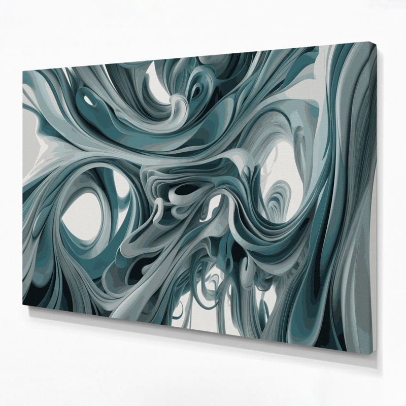 Art mural sur toile Biomorphic Abstraction 28, H 24 po x l 36 po