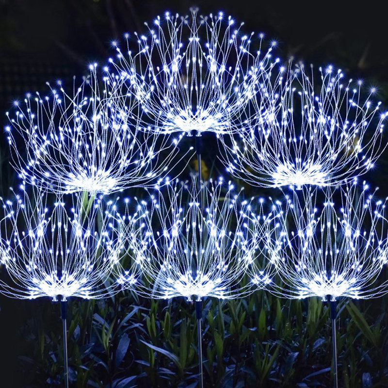 Ensemble de lumières DEL blanches à basse tension intégrées à énergie solaire, Blanc
