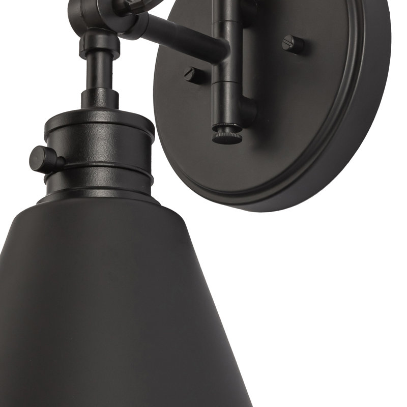 Applique murale à bras 1 lumière Moti, Matte Black, Noir