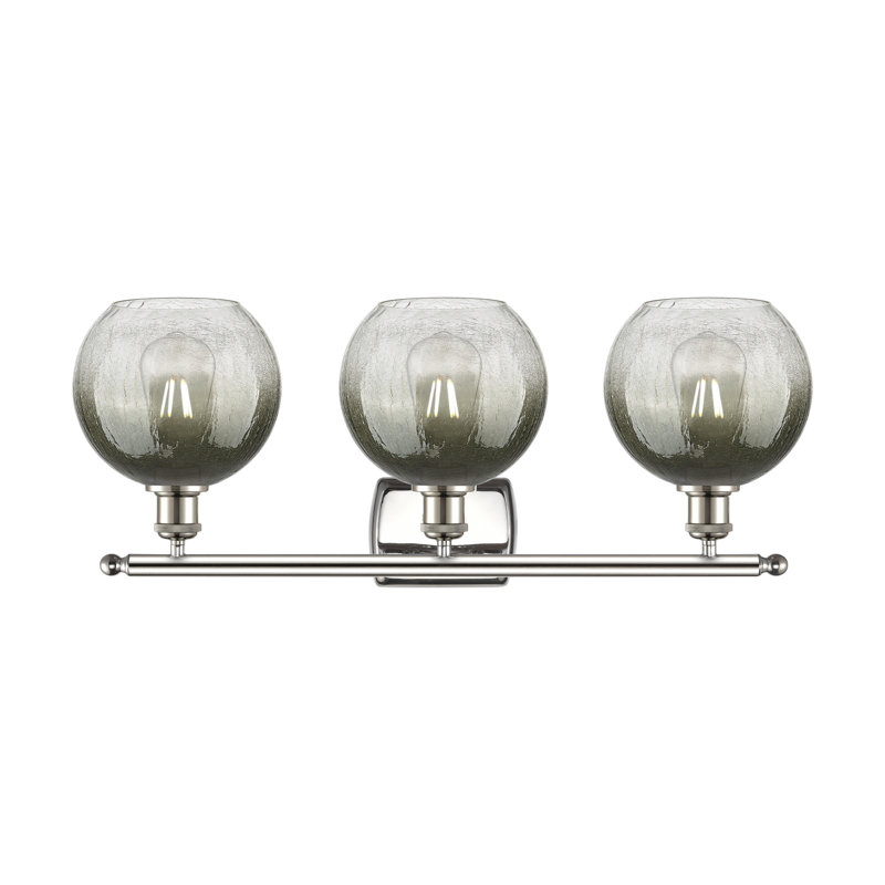 Éclairage pour meuble-lavabo de salle de bain 3 lumières Ballston - Appleton, Ardoise, Nickel poli