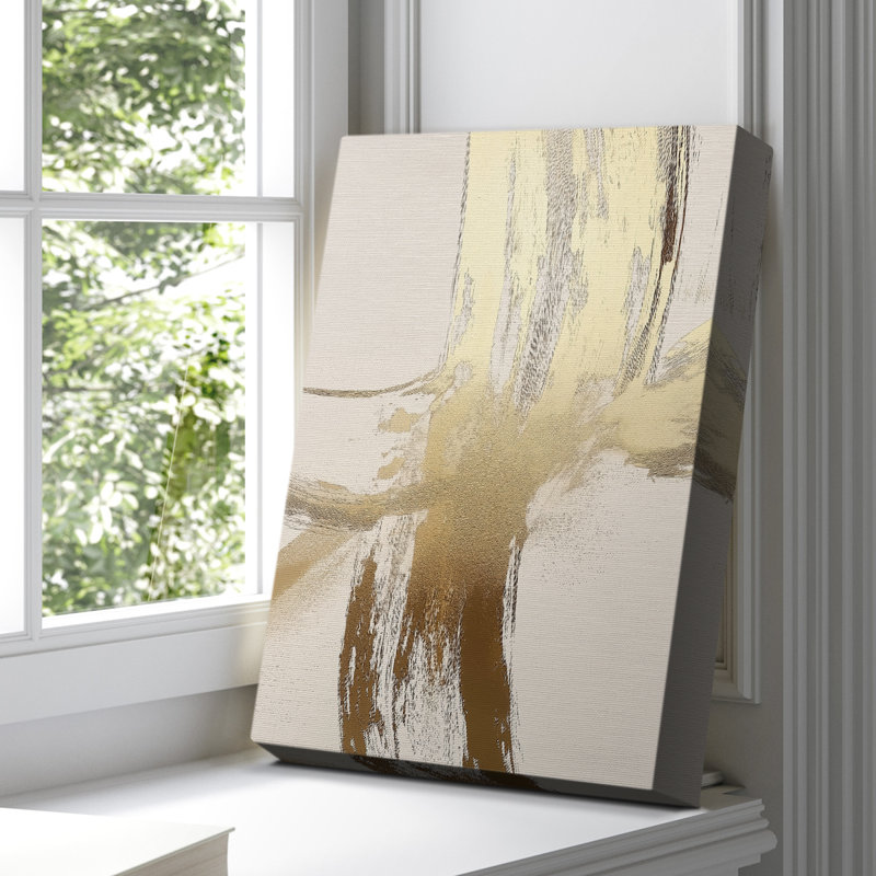 Toile tendue avec châssis abstrait abstrait XXCXT - prêt à être accroché, H 27 po x l 18 po