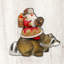 Décoration murale Racoon Santa Diminutive