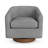 Blondeau Polyester Swivel Barrel Chair with Wood Base-1694843066