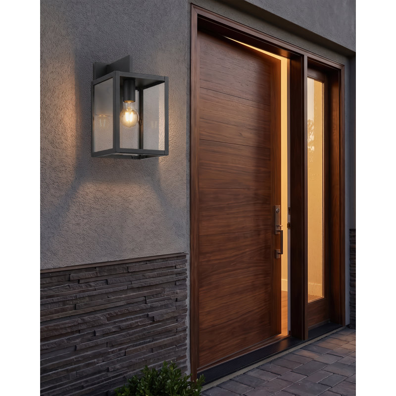 Applique murale Brass Traditions - Westbrook - 1 lumière - 33 cm - Noir mat - Laiton massif - Fixation murale, Transparent