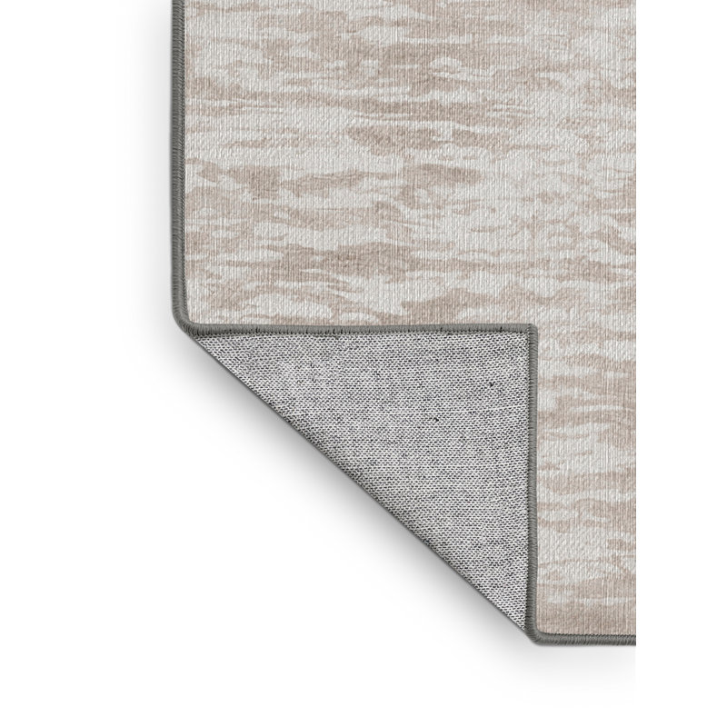 Tapis gris lavable à la machine, Carré 5 pi