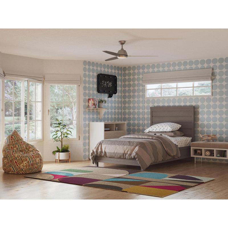 Vickey 60'' Ceiling Fan with LED Lights, Brushed Nickel