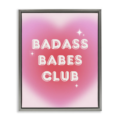 Art mural encadré Bad * ss Babes Club par House of Lulu