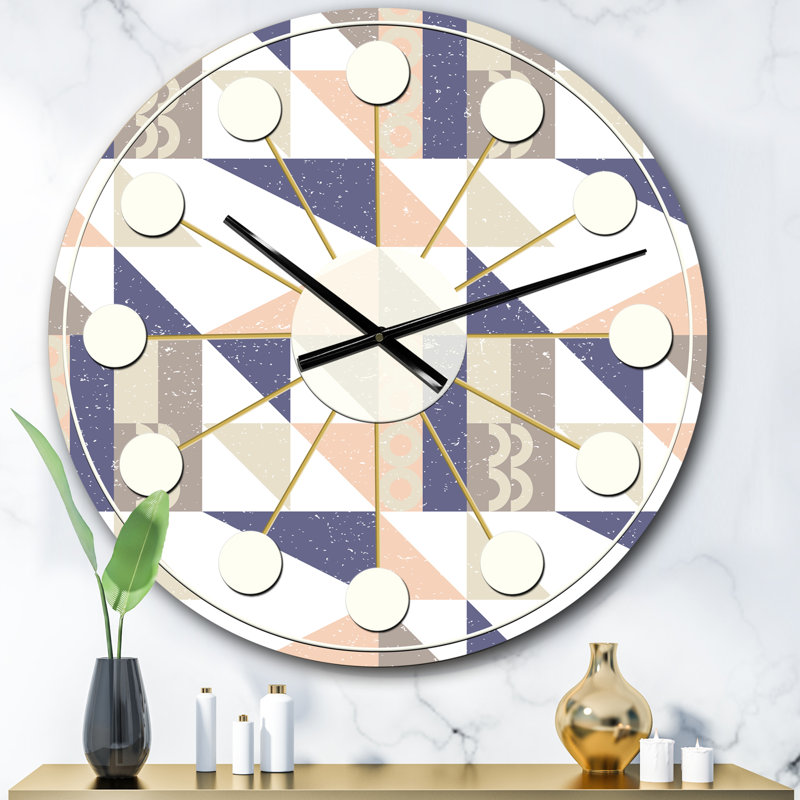 Horloge murale rétro Mid-Century, Surdimensionné