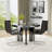 48" Round Faux Marble Mirrored Dining Table