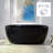 59" x 31.5" Freestanding Acrylic Double Ended Bathtub with Wide Rim, - Available in Glossy White/Black, with 5 Finish Options for Trim-100481074-94318963