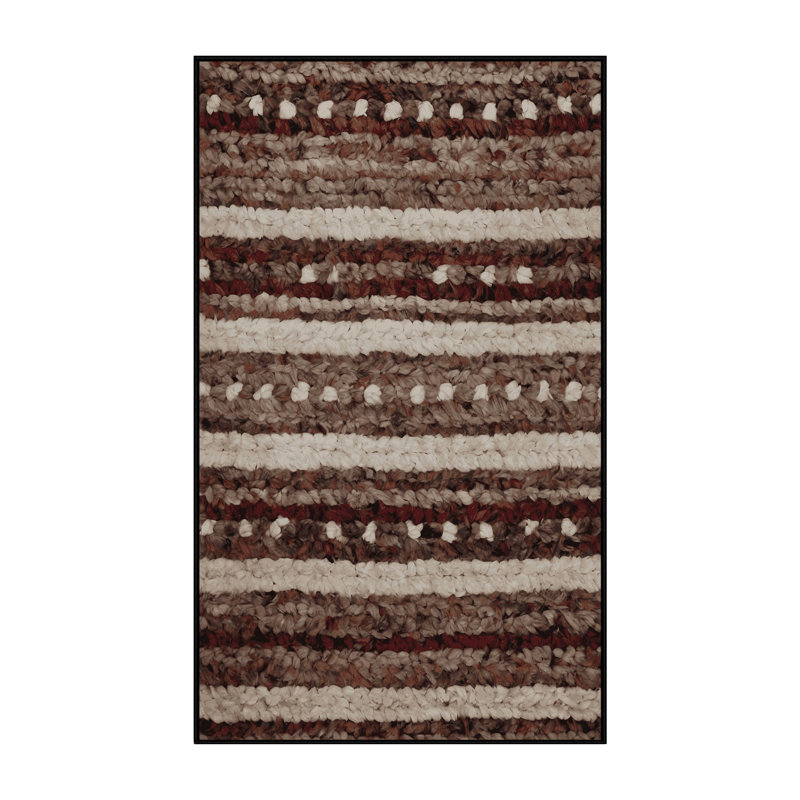 Tapis noir soyeux et moelleux, Rectangle 5 pi x 7 pi