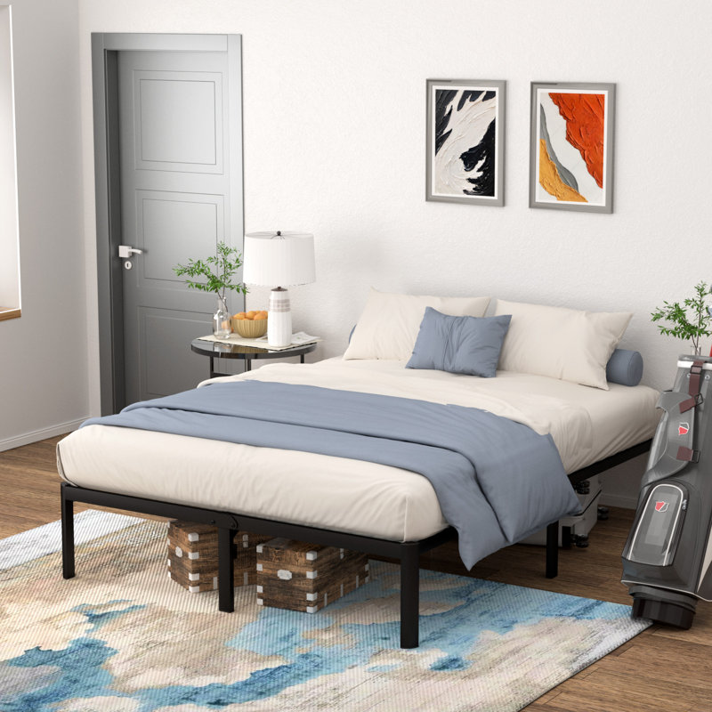 14" Steel Platform Bed, Heavy Duty, Durable Steel Frame, Easy Assembly, No Box Spring Needed, Full
