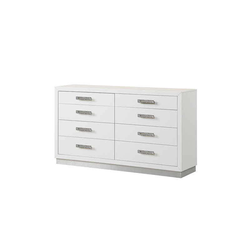 Vannida 8 - Drawer Dresser in Milky White