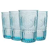 Bormioli Rocco Florian 18 oz. Red Wine / Gin & Tonic Glasses, Lucent Blue (Set of 4)