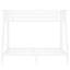 Lit superposé en métal simple au-dessus d'un lit double, adolescents, finition blanche, fabrication, fonctionnement silencieux, lit double sous espace de rangement, économie de construction stable, prévention, conception, structure, assemblage facile, fonctionnalité