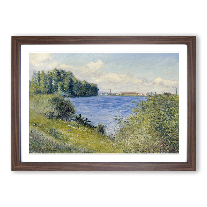 The Seine at Argenteuil by Gustave Caillebotte - Framed Print, Walnut Framed, 48cm H x 65cm W x 2cm D