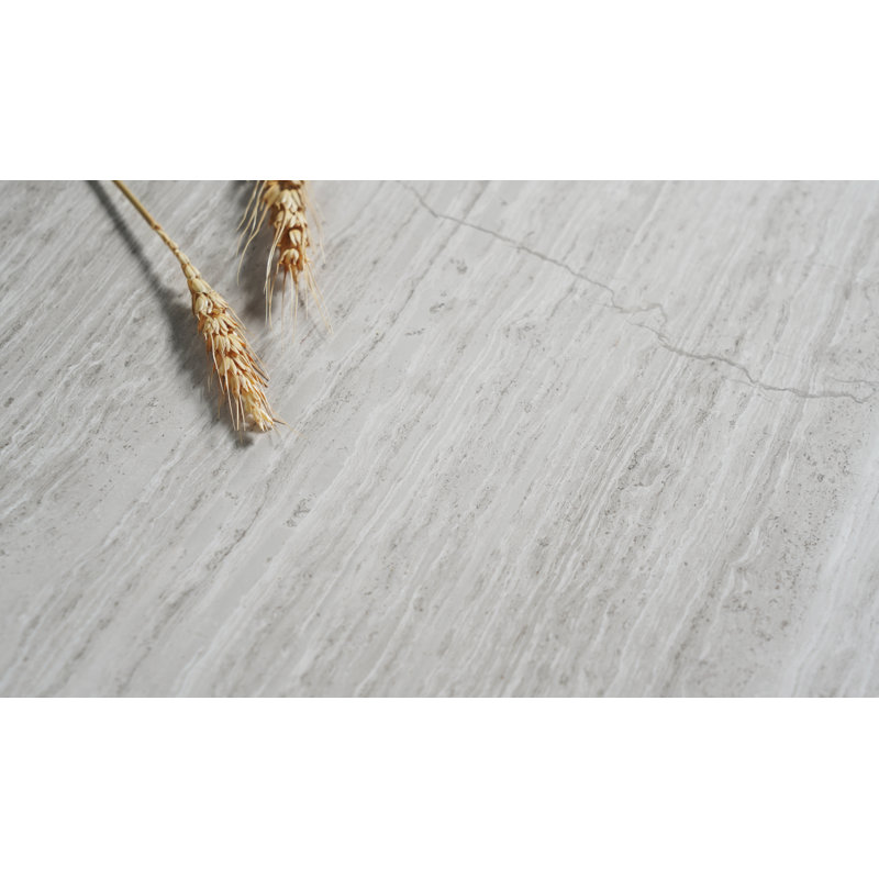 Wooden White Polished Marble Tile