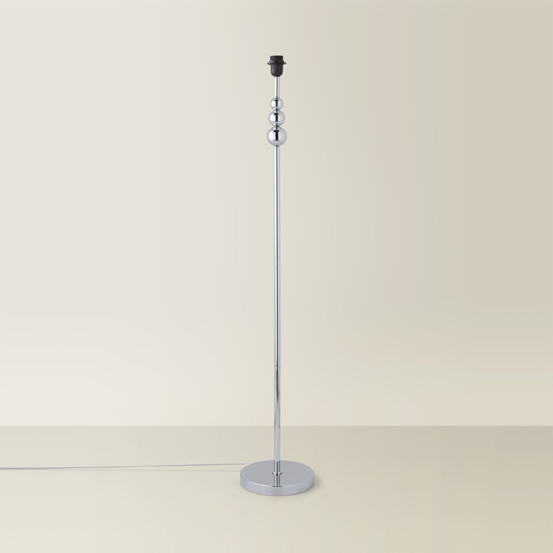 Randalia 129cm Traditional Floor Lamp, Chrome