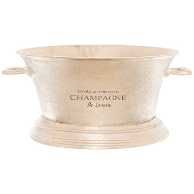 Large Antique Pewter Ice Basket