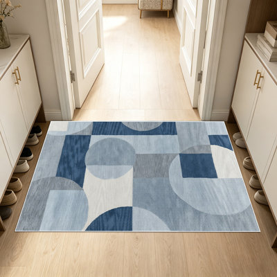 Simple and geometric art carpet, soft and easy to maintain, suitable for multiple scenarios, universal for home and commercial spaces, indoor soft furnishing carpet