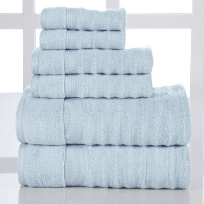 Ensemble de serviettes 6 pièces 100 % coton Brenna