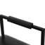 Tabouret de bar noir de 2: hauteur comptoir, rembourrage en cuir pu, repose-pieds, structure en métal stable pour les meubles-lavabos et appartements 2 tabourets de hauteur: rembourrés, robustes et fonctionnels-424399860