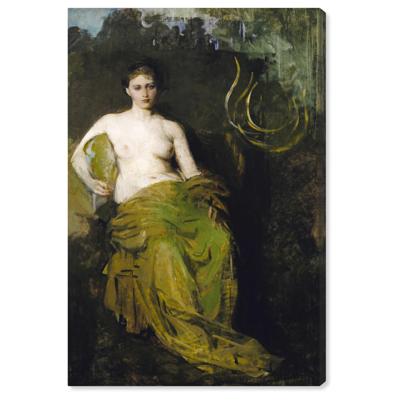 Art Remedy Half Draped Figure Canvas Classic Vintage Wall Art by Art Remedy