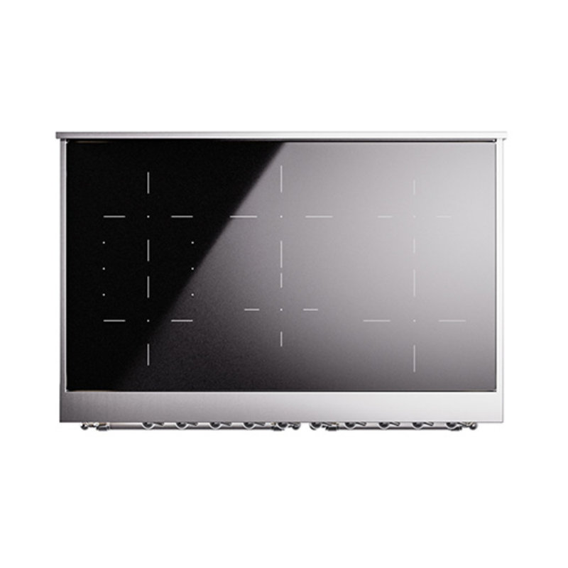 ILVE Nostalgie II Noblesse 40 in Induction Range, Antique White/Chrome