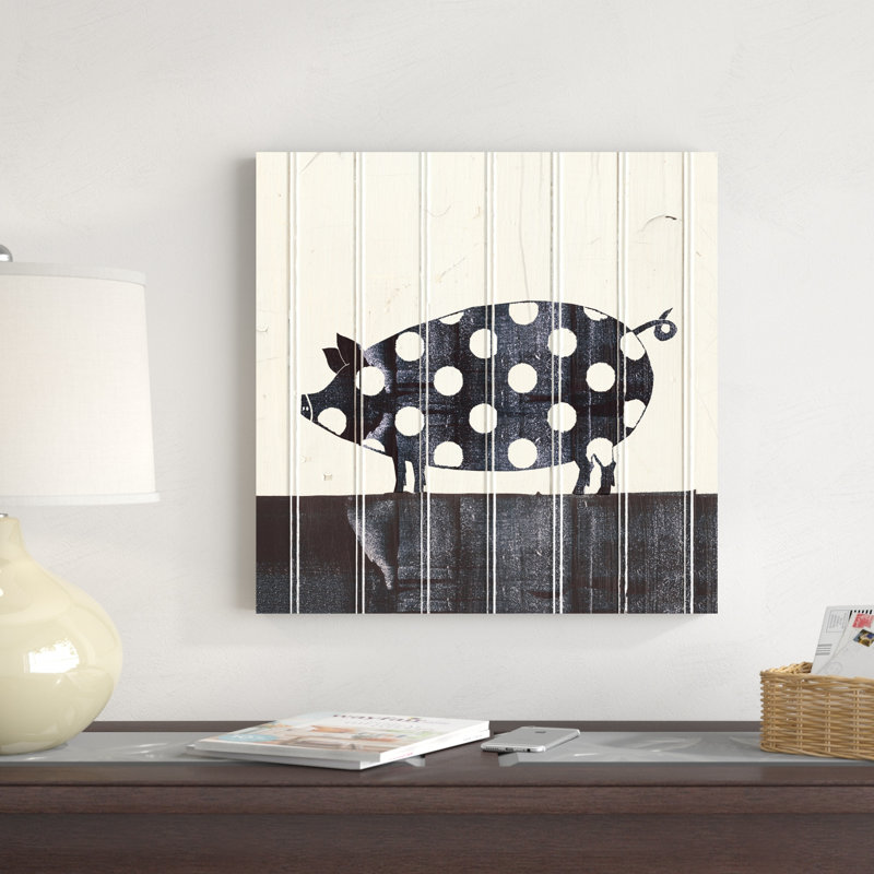Cochon tacheté I, H 20 po x l 20 po