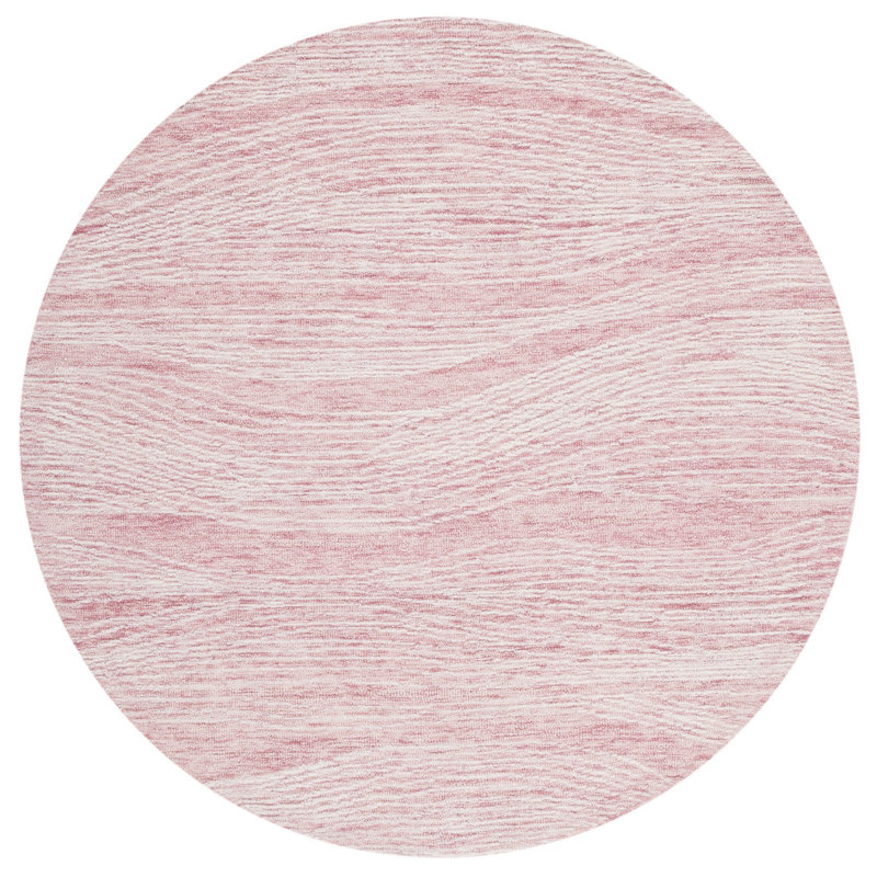 Ginsburg Metro Hand Tufted Indian Wool And Cotton With Latex Solid Color Rug, Round 6'