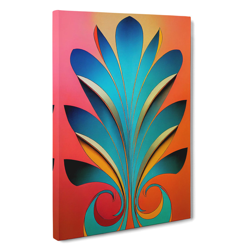 XC1022-170X A Surreal Abstract Feather No.4 1 Piece Wrapped Canvas Wall Art, 50cm H x 35cm W x 3cm D