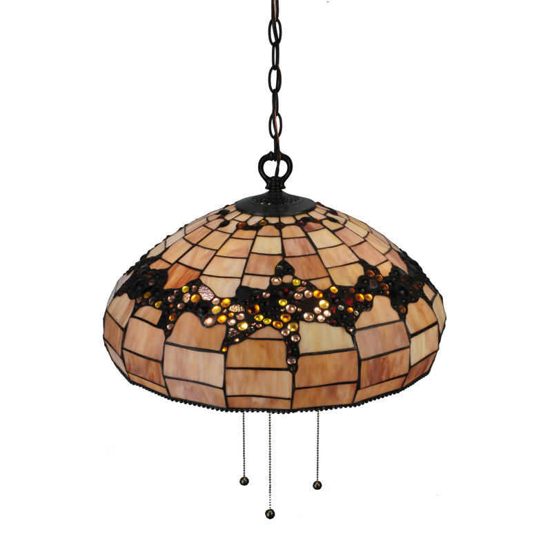 Meyda Tiffany & Stained Glass 3 - Light Glass Chandelier