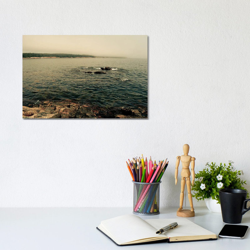 Summer Seascape by Olivia Joy StClaire - Wrapped Canvas Painting, 20.32 cm H x 30.48 cm W