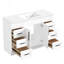 Meuble-lavabo rustique 48 po avec lavabo, comptoir en quartz, dosseret