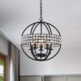 Luminaire suspendu sphérique unique à 5 lumières Lyndon