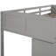 Lit mezzanine bas simple avec armoires, tablettes et glissade-2136508822