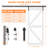 5-Lites Glass Sliding Barn Doors with Installation Hardware Kit-102714980-102714973