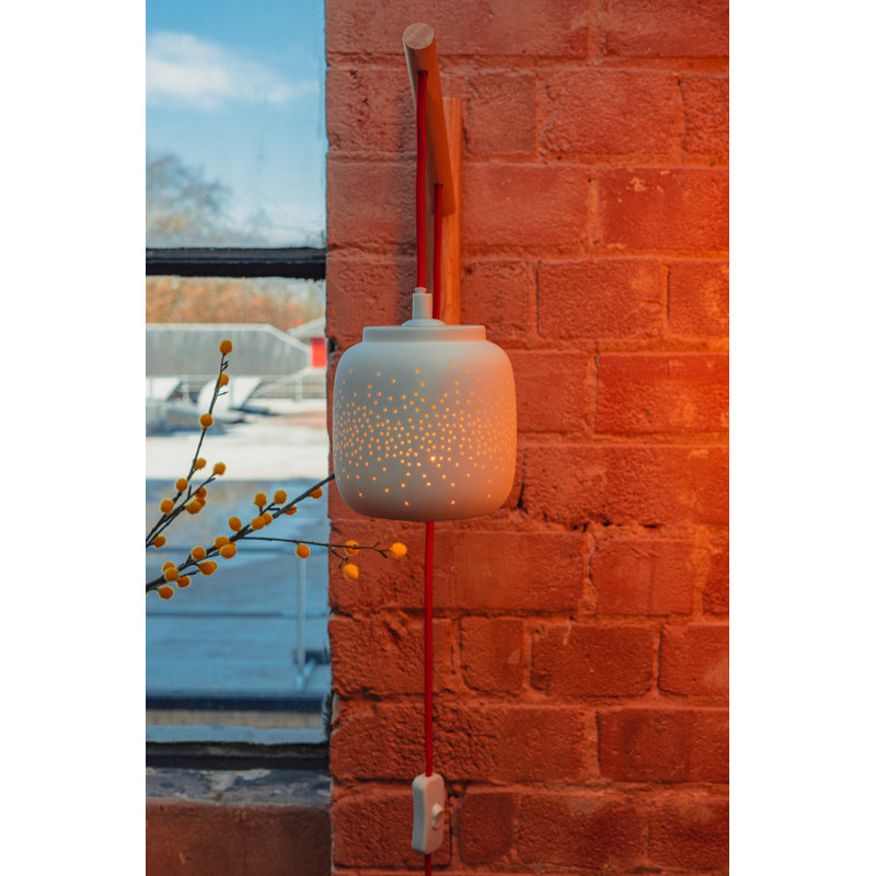 Filton Ceramic Plug-in Armed Sconce