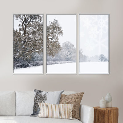 " Christmas Winter Snow " 3 - Pieces