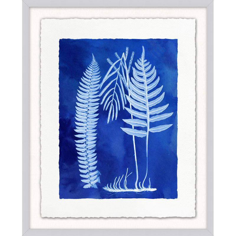 Fern Inspiration Indigo 5 Framed Painting