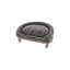 Grey Hand-Woven Rattan Medium Dog Bed